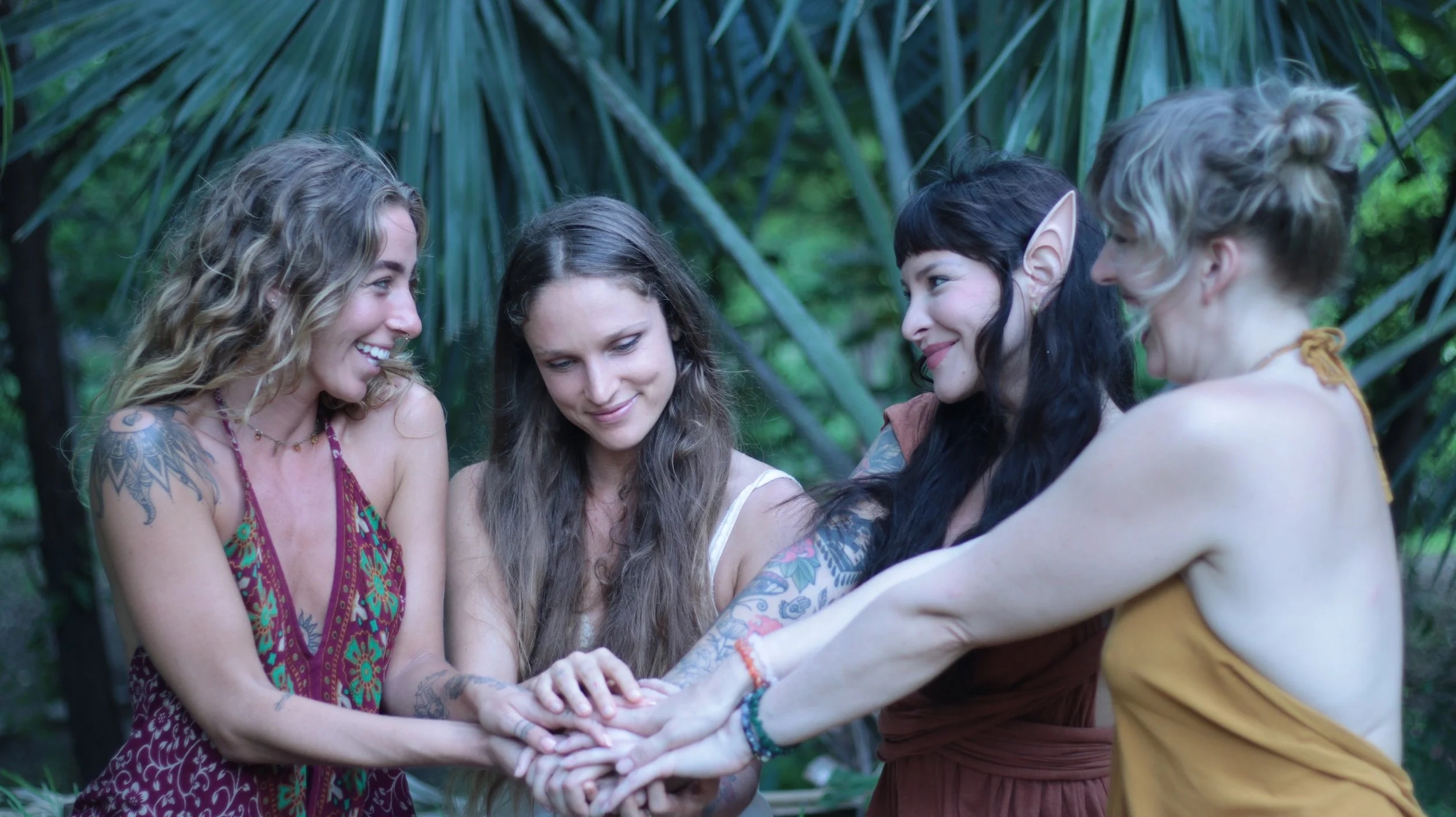 Amber Bonham at a sound bath / healing session